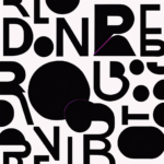 Bolla nera al neon Semplice tipografico minimalista R&B